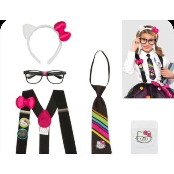 Hello Kitty Nerd Costume Kit New - Picture 2 of 6